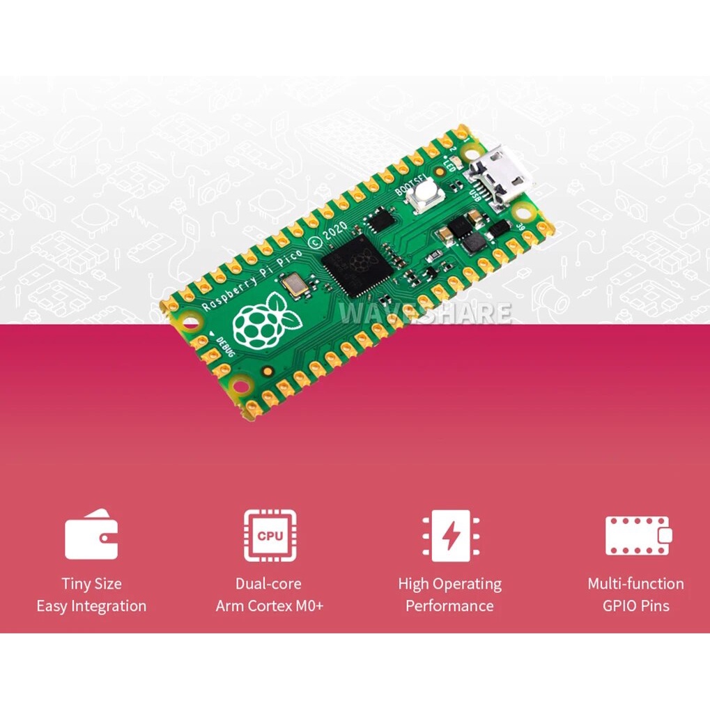 Official Raspberry Pi Pico With Pre Soldered Header A Tiny Fast And