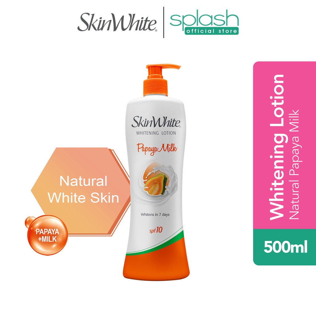 SkinWhite Whitening Natural Papaya Milk Lotion SPF 10 500mL Shopee