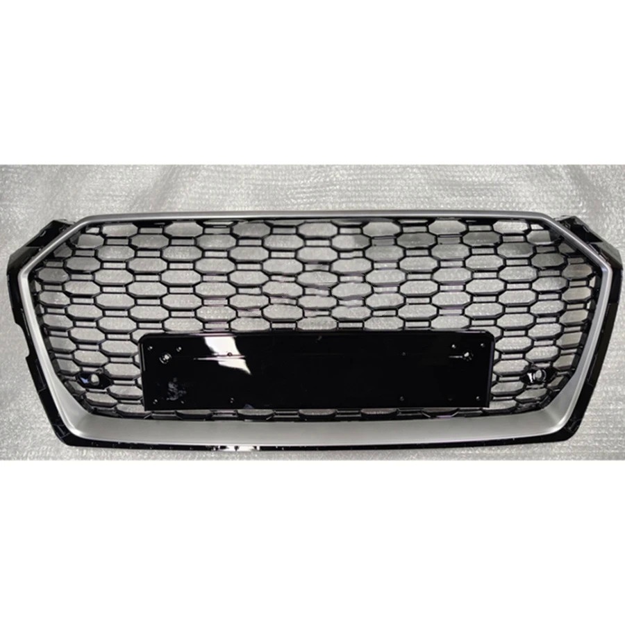 Kmjp For Rs Style Front Sport Hex Mesh Honeycomb Hood Grill Black For Audi A S B