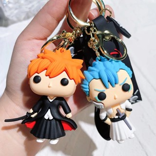 ๑Japanese Anime BLEACH Silicone Keychain Cartoon Kurosaki Ichigo ...