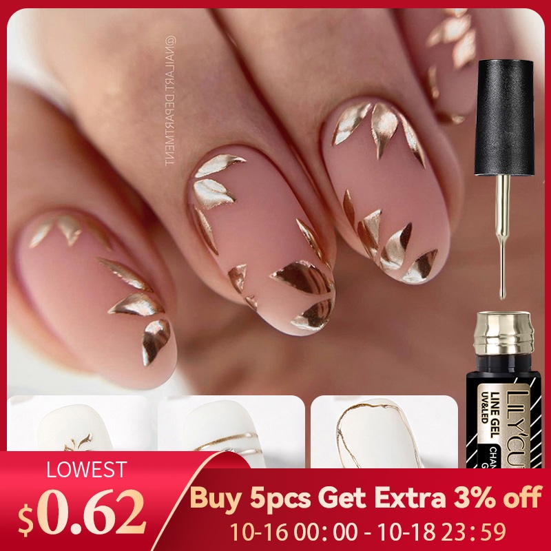 halamang singaw sa kuko ng kamayNail polishLILYCUTE 5ml Gold Sliver