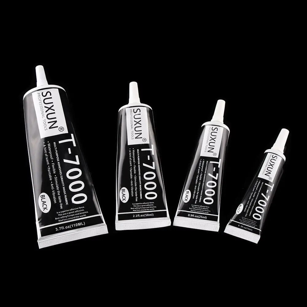 15/25/50/110ml New Practical Black Liquid Portable Adhesives T7000 Glue Epoxy Resin Repair Too