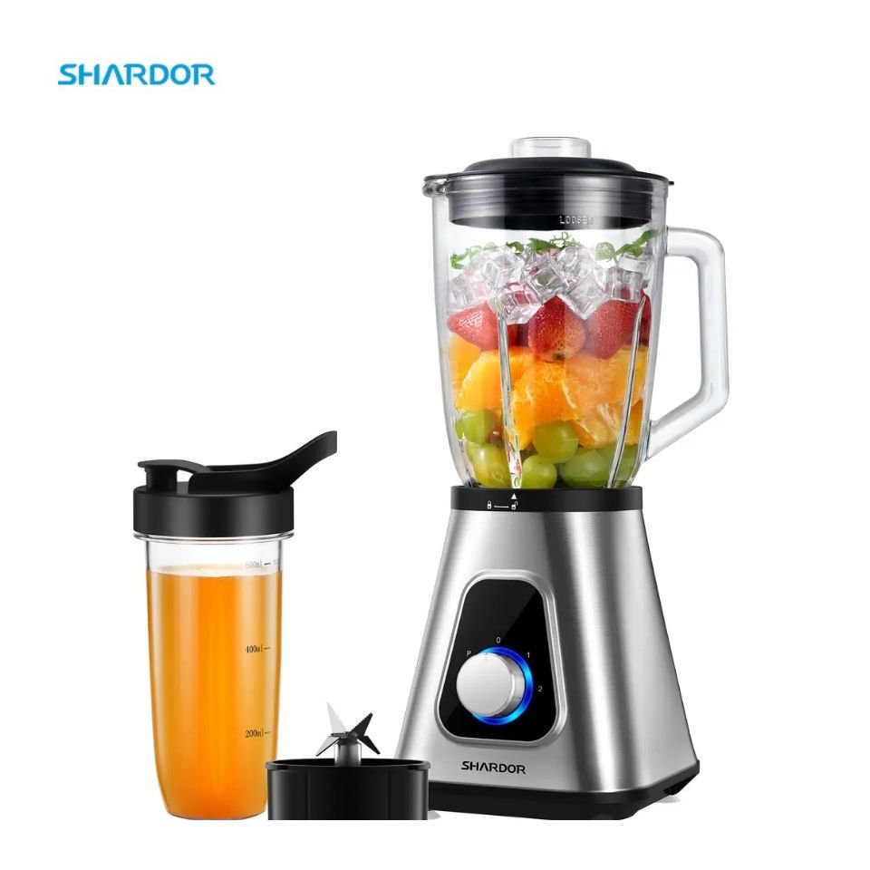 SHARDOR 1200W Stainless Steel Portable Juicer Blender ToGo Cups and