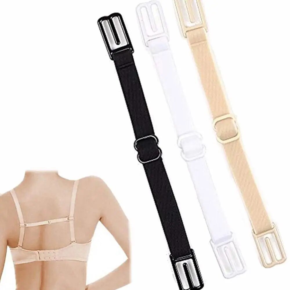 ☛Elastic Women Adjustable Non Slip Bra Strap Holder Band Buckle Racer
