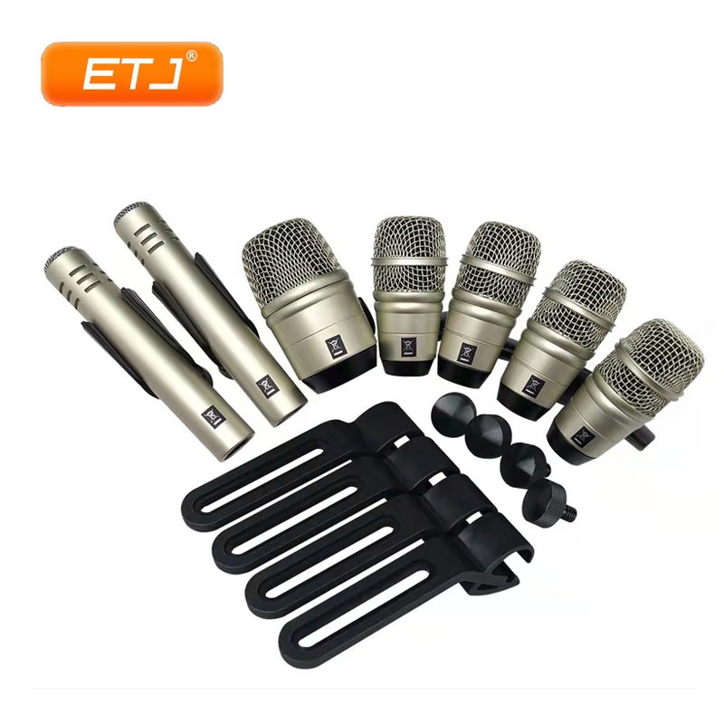 ⊙ ♙Professional Metal Condenser Drum Kit Microphone Snare TomToms