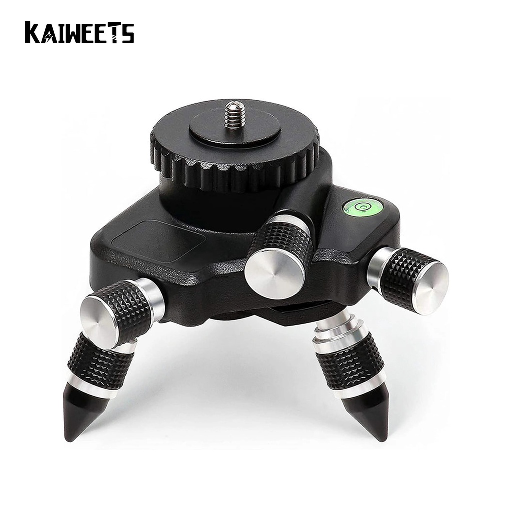 】KAIWEETS Laser Tripod 360 Rotating Laser Level Adapter Microadjust Connector with Bubble Level
