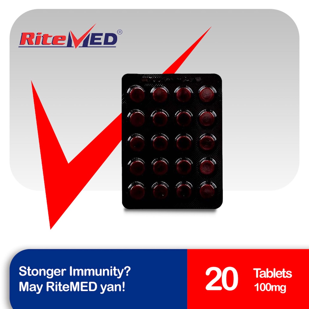 RiteMED Vitamin B Complex 100 Mg/5mg/50 Mcg Per Tablet 20 Tablets (Good ...