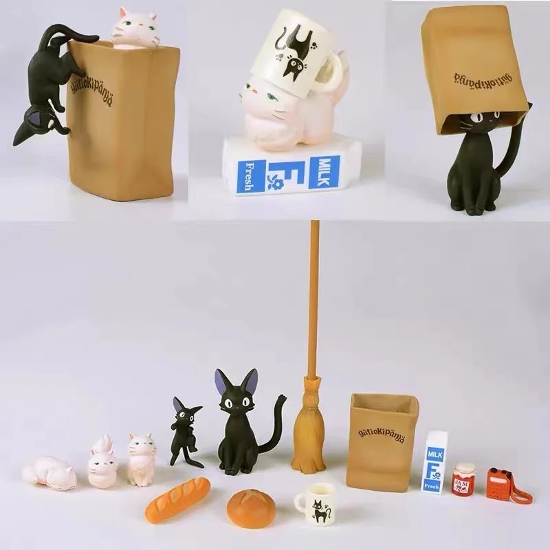 ☸Kiki's Delivery Service Jiji Cat Action Figure, Highly Detailed and