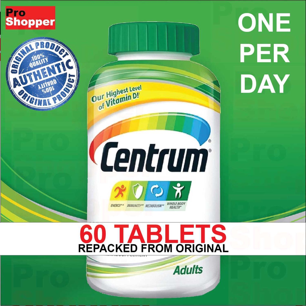 Centrum MultiVitamin MultiMineral for Adults 60 Tablets Shopee