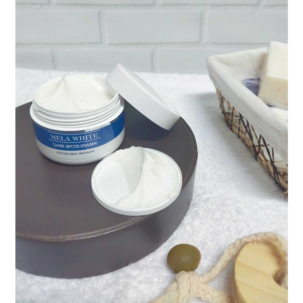 MELA WHITE DARK SPOTS ERASER CREAM MELASMA/PEKAS/ACNE MARKS Shopee
