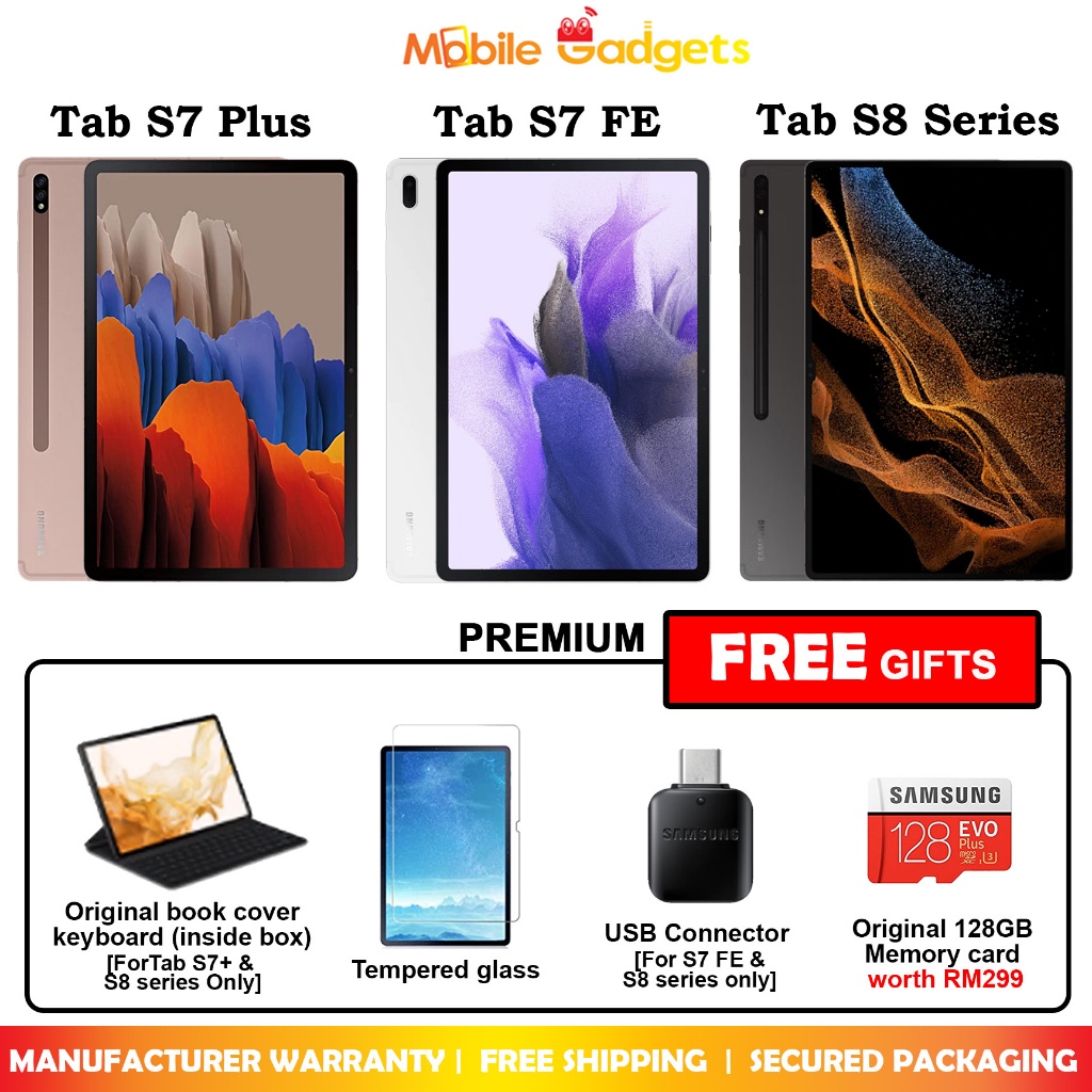 Galaxy Tab S7 FE / Tab S7+ / Tab S8 Ultra / Tab S8+ / Tab S8 WiFi