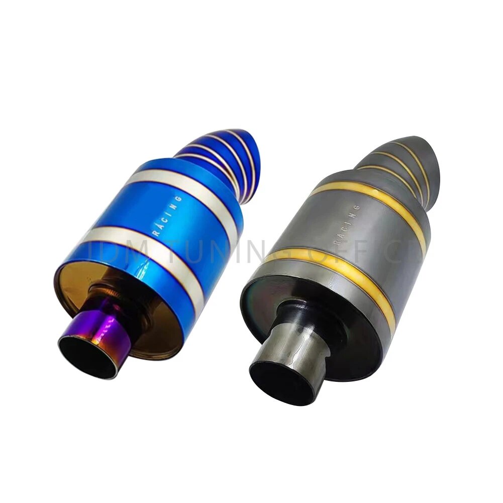 Titanium Burn Blue Universal Racing Exhaust Tip Tail Pipe Auto Sport