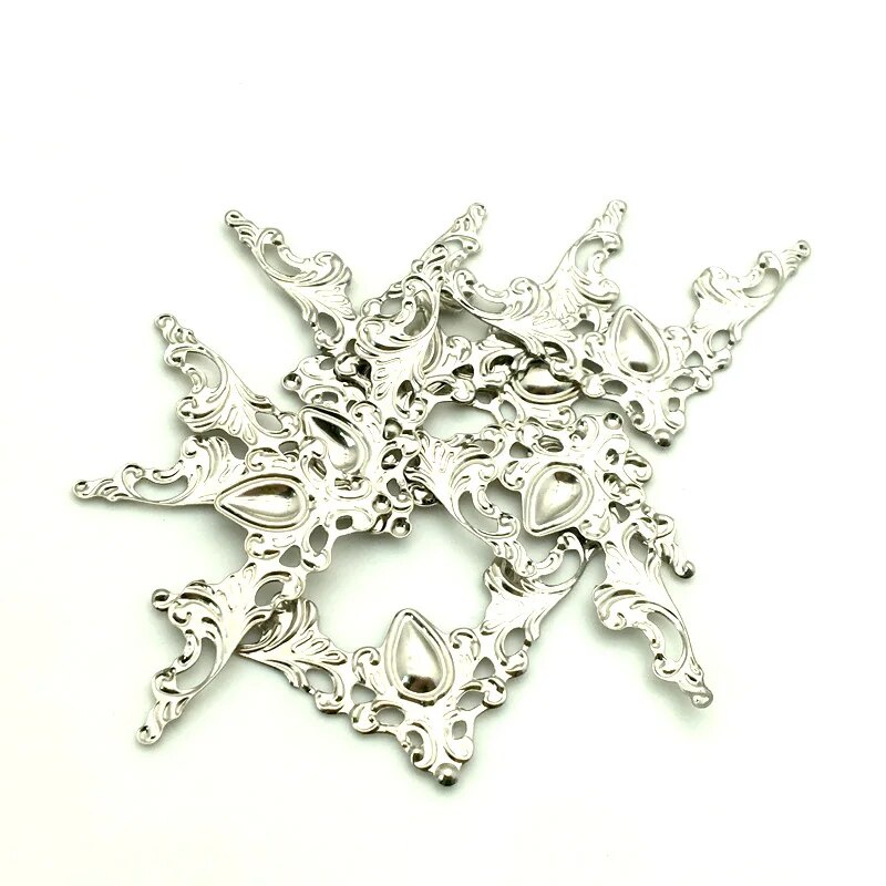 ⓛ20PCS/Lot 40X40mm Silver Metal Corners For Books Scrapbooking Photo ...