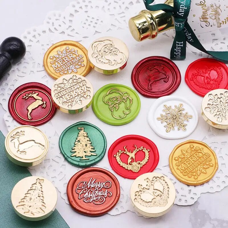 Wax Seal Christmas Theme Fire Lacquer Stamp Seal Head Sealing Fire ...