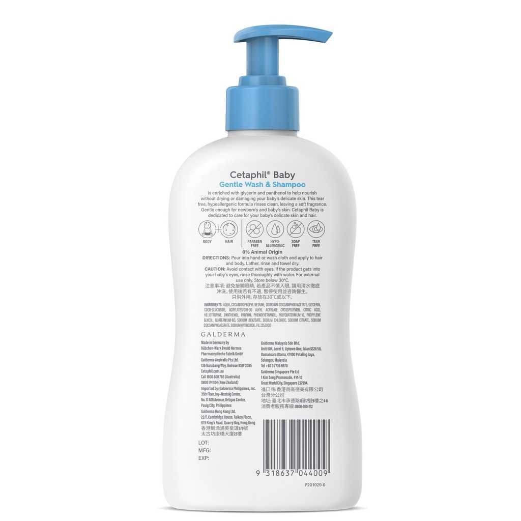 Cetaphil Baby Gentle Wash and Shampoo (For Hair and Body) 400ml ...