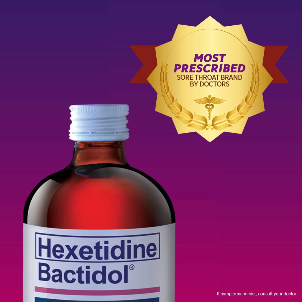 Bactidol Oral Antiseptic Gargle Mouthwash 250ml for Sore Throat, Itchy