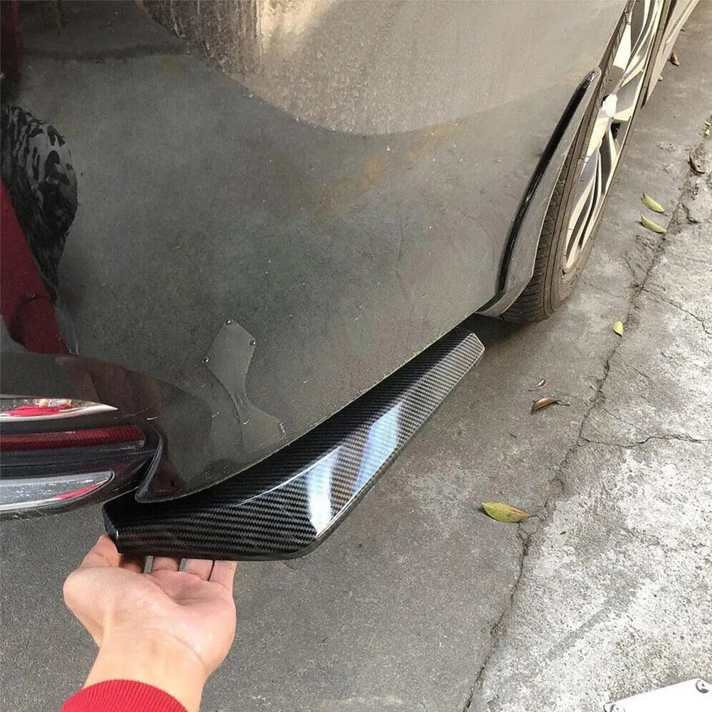 ۩Universal Car Rear Bumper Splitter Wrap Canard Lip Skirt Spoiler ...