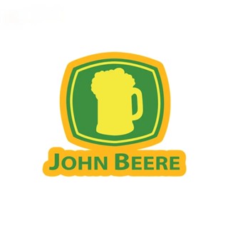 ⓞCar Stickers Creativity Funny JOHN BEERE, Deer Drinking Beer ...