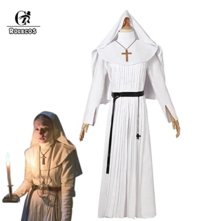 The Nun Horror Sister Costume Halloween Dress Carnival Adults Cosplay Dress