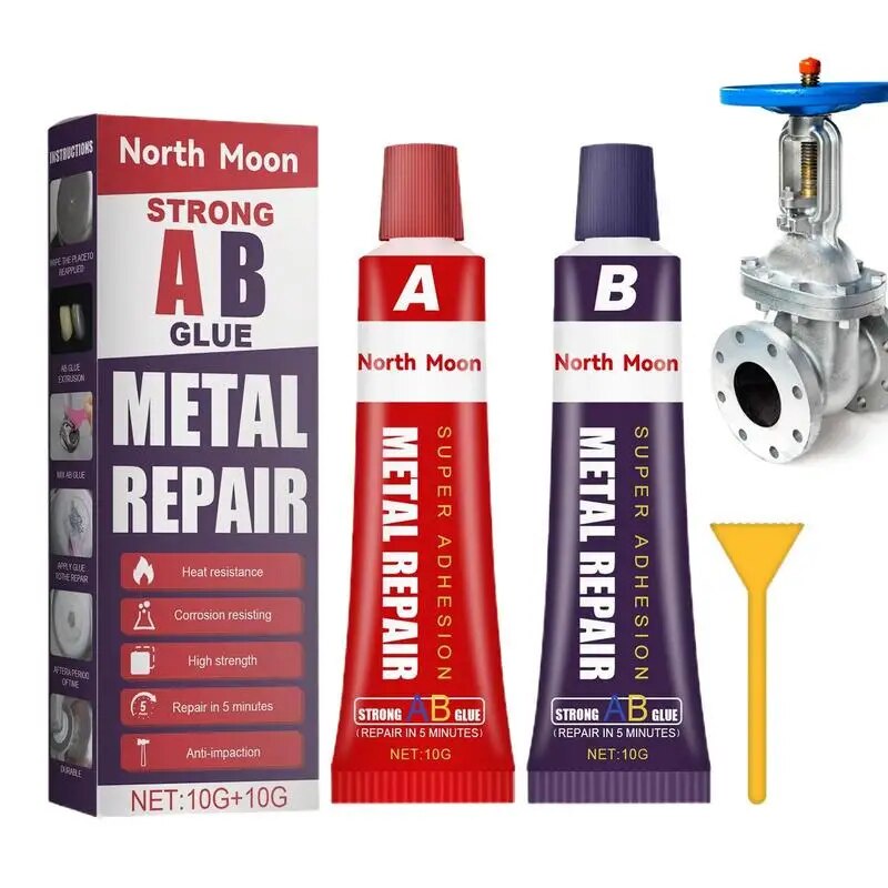 Metal Glue Magic Metal Cast Iron Repair Paste Set Industrial Heat Resistance Cold Weld Metal