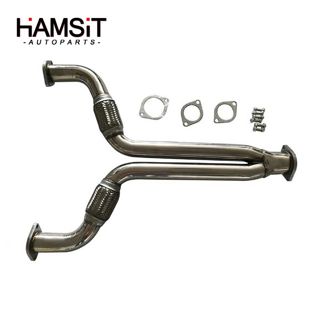 ☬Hamsit Stainless Steel YPipe Catless Exhaust Downpipe For 20032006 Nissan 350Z Infiniti G35 3