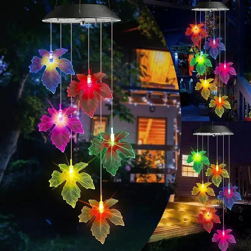 Solar Led Wind Chime Light Various Colors Light Outdoor Waterproof ...