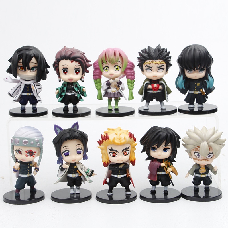 5pcs/Set Version Demon Slayer Sitting Ghost Doll Tanjiro Nidouzi ...