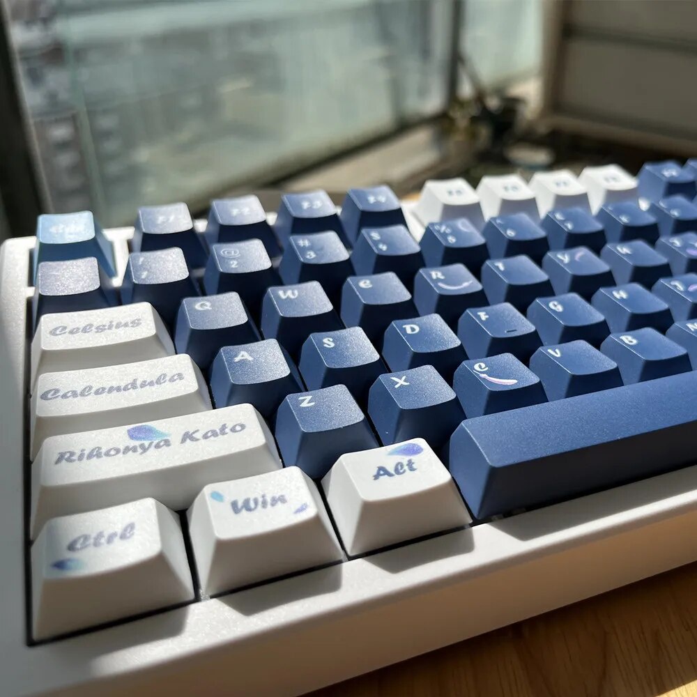 Mechanical Keyboard Keycap Indigo Bullet 158 Keys/Set Cherry Profile ...