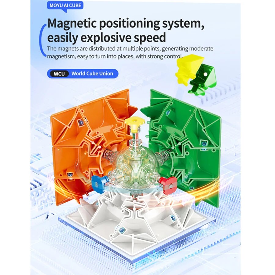 MOYU Ai Smart Cube 3x3x3 Magnetic Magico Cubo 3x3 Bluetooth Connet With ...