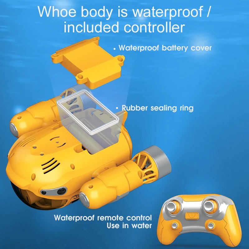 Kids 2.4GHz Remote Control Motorboat Toys Waterproof Spray Swimming ...