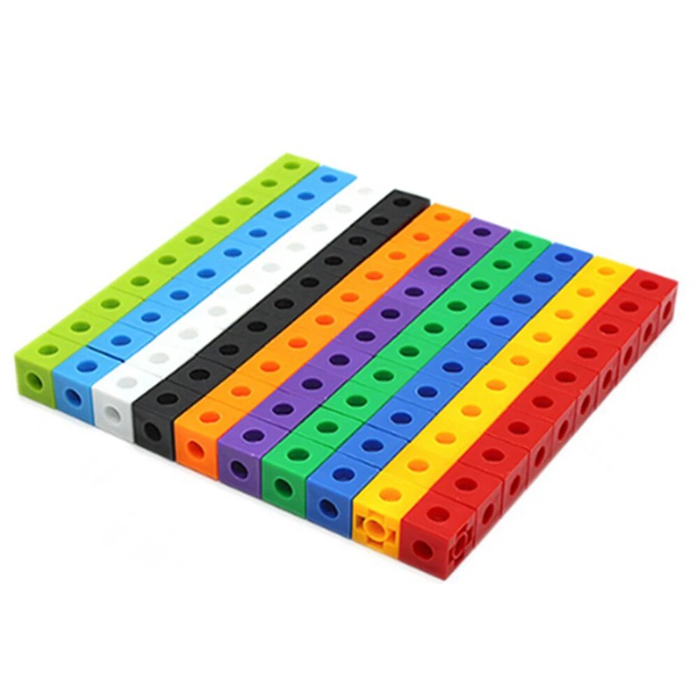 100pcs Mathematics Linking Cubes Children Educational Math Link Cubes ...