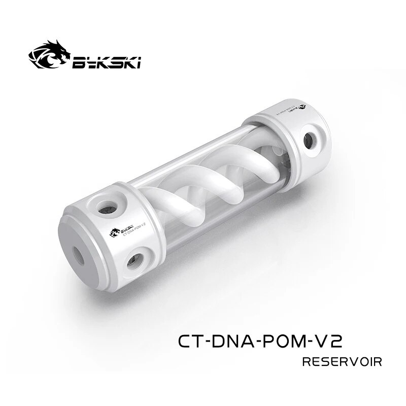 Bykski CT-DNA-POM-V2 T-virus DNA Cylindrical Tank White POM Reservoir ...