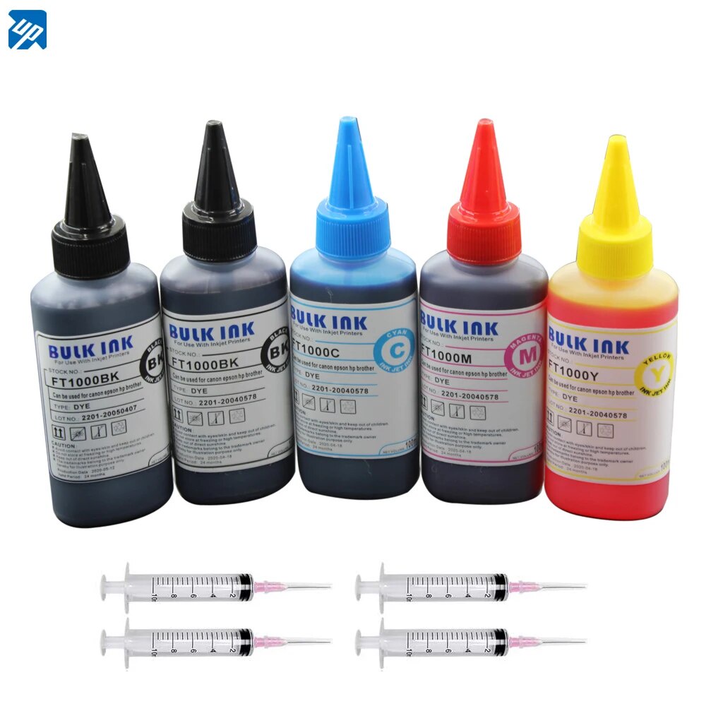 500ML Universal Refill Ink kit for Epson Canon Inkjet Printer CISS ...