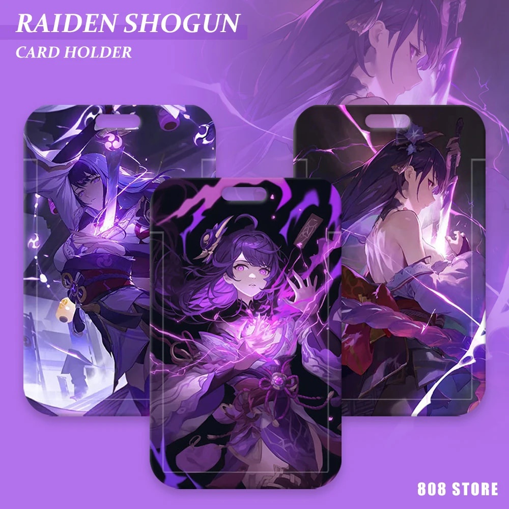 ☠Game Genshin Impact New Card Holder Characters Raiden Shogun Student ...