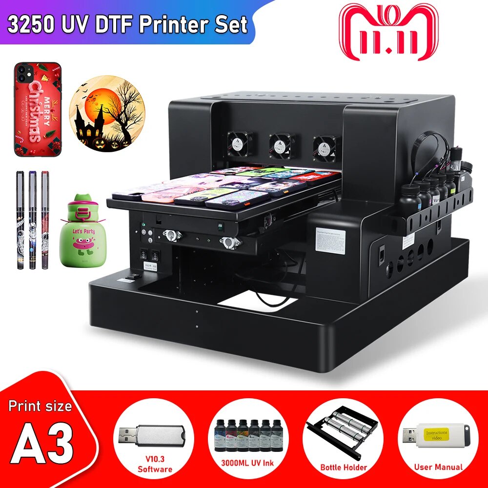 Automatic A3 UV DTF Printer L805 UV Printing Machine For uv dtf sticker ...