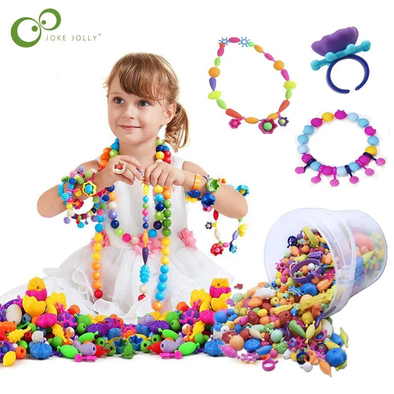 ☺DIY Handmade Beaded Toy with Accessory Set Children Girl Weaving ...