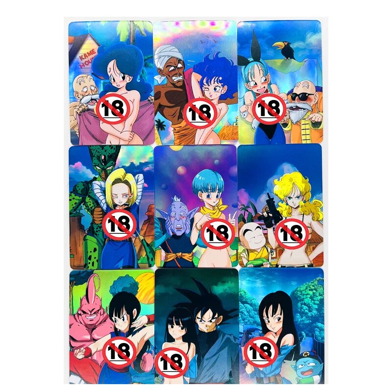 ☜9pcsset Dragon Ball Z Gt Sexy Chichi Android 18 Bulma Super Saiyan Heroes Battle Card Ultra In 