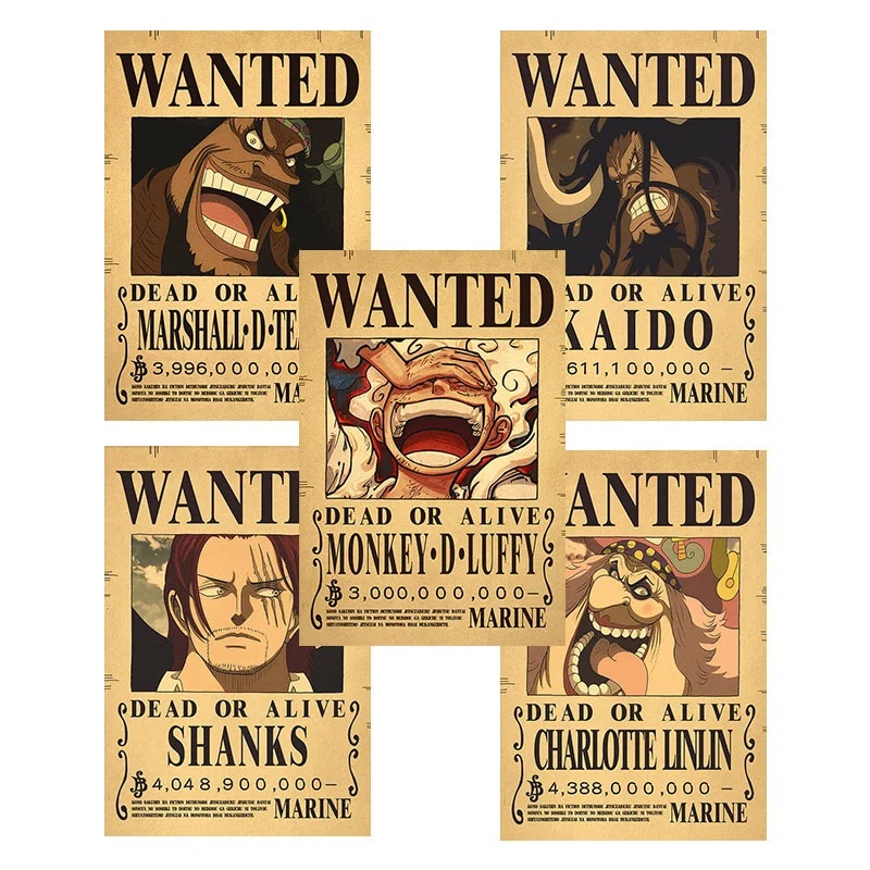 Newest Anime One Piece Cross Guild Luffy Zoro Buggy Bounty Wanted ...