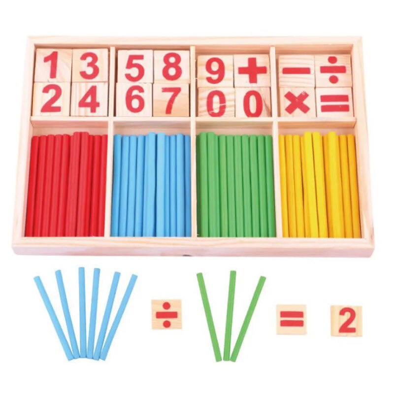 Kids Montessori Wooden Educational Math Calculate Mathematics Games ...