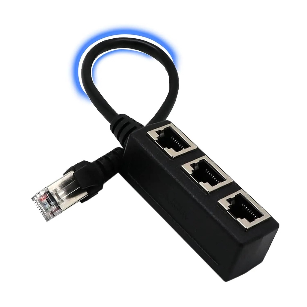 LBSC RJ45 Splitter Adapter Cable 1 Male To 3 Female Port LAN Network ...