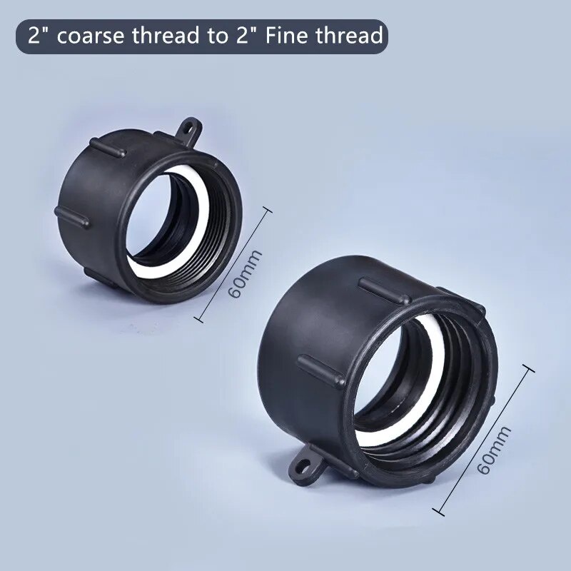 IBC Tank Connector 60mm Coarse thread to 1 inch Fine thread Joints ...