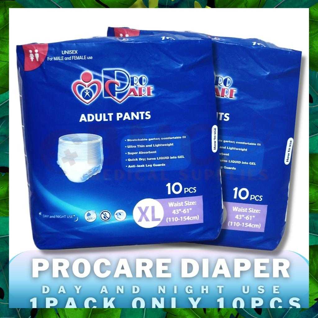 Procare Adult Diaper Pants Pack Of 10s Medium Large X Large Us