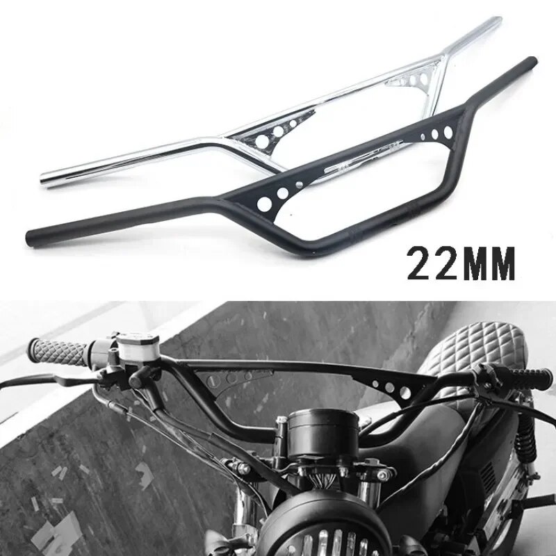 7/8\" 22mm Motorcycle Handlebar HighRise Universal Retro Dirt Bike
