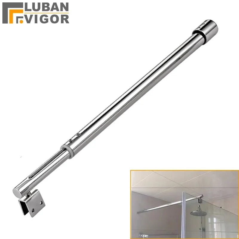 Stainless steel Shower Glass door fixed rod clamp Bathroom glass ...