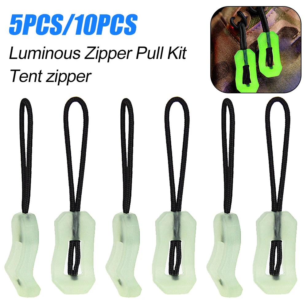 5pcs/10pcs Night Reflection Fluorescence Draw Cord 80mm Glow In The Dark Zipper Pulls Replaceme