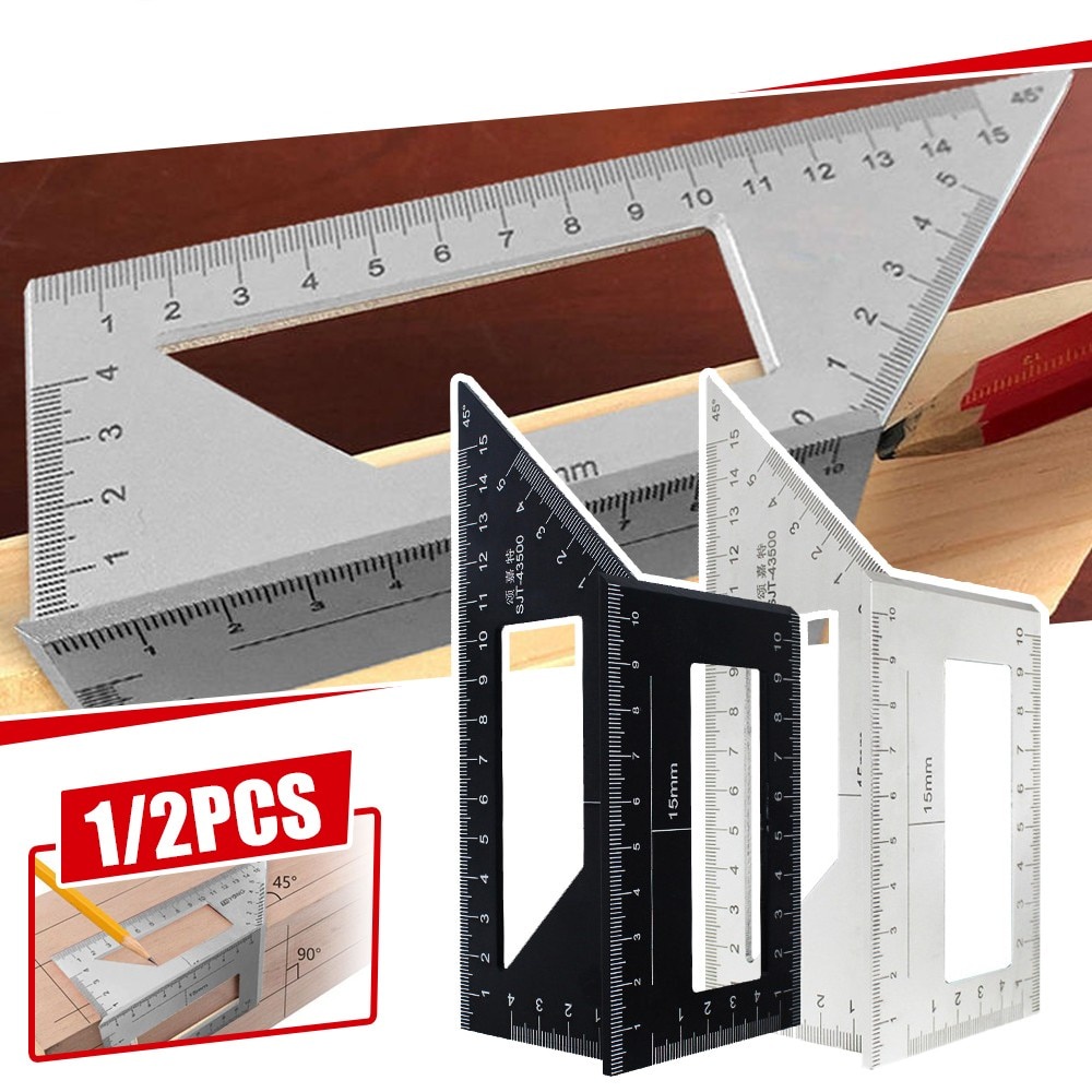 T-Type Woodworking Gauge Ruler Multifunction Ruler 45 90 Degree Gauge ...