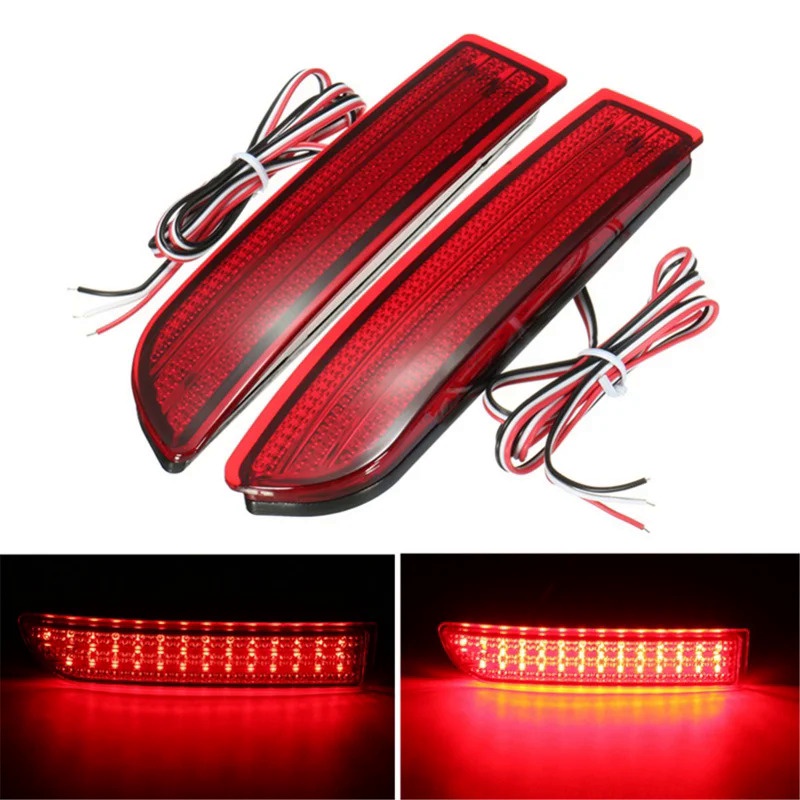 2X Car Led Tail Light Parking Brake Rear Bumper Reflector Lamp For ...