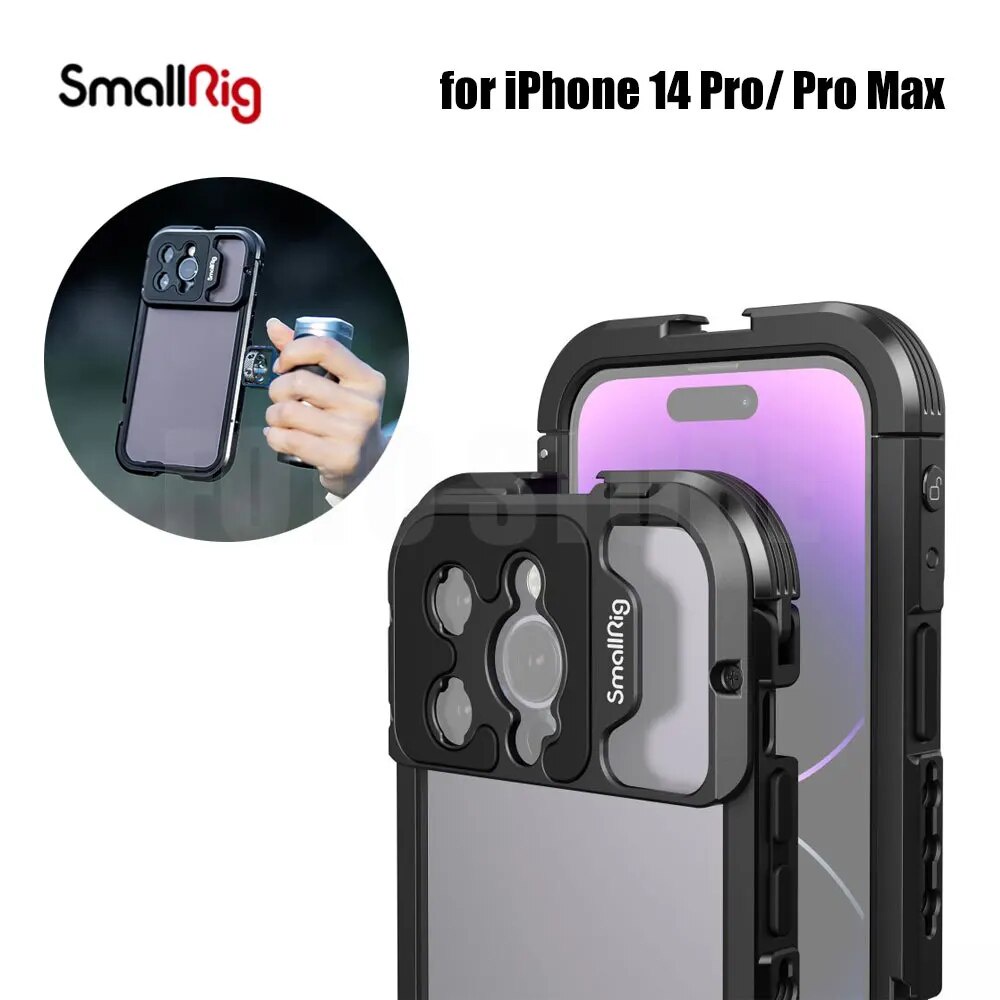 619 SmallRig Mobile Phone Video Cage for iPhone 14 Pro Max Side Handle ...