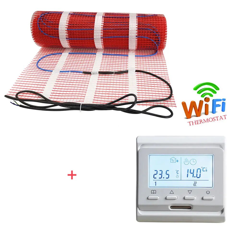 Underfloor Heating Mat With Thermostat Electric Radiant Warmmat Self