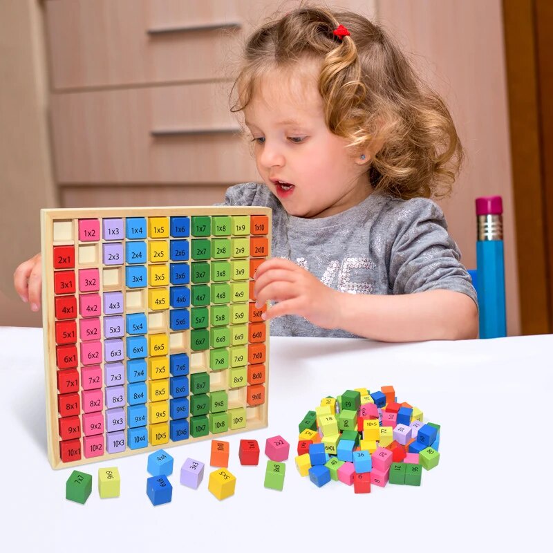 61N Montessori Educational Wooden Toys 99 Multiplication Addition Table ...